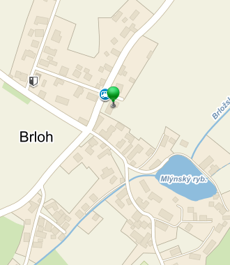 Mapa obce Brloh